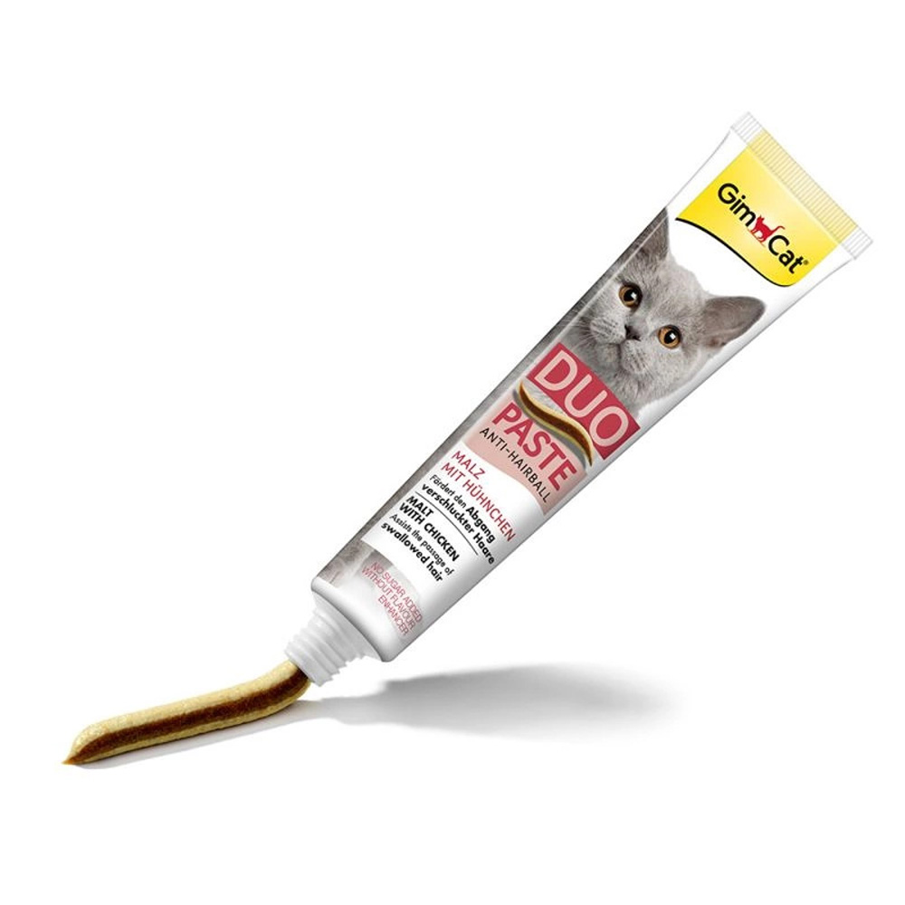GimCat Pasta Duo Anti-Hairball Malt Kurczak 50g dla Kota Odkłaczająca